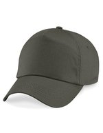 Beechfield Baumwoll-Twill 5-Panel Cap mit Belüftung, Classic Red One Size, CB10 – Olive Green