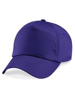 Beechfield Baumwoll-Twill 5-Panel Cap mit Belüftung, Classic Red One Size, CB10 – Purple