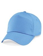 Beechfield Baumwoll-Twill 5-Panel Cap mit Belüftung, Classic Red One Size, CB10 – Sky Blue