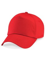 Beechfield Junior 5-Panel Cap aus Baumwolltwill – Bright Red