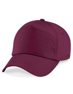 Beechfield Junior 5-Panel Cap aus Baumwolltwill, Black One Size, CB10B – Bordeaux