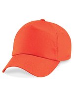 Beechfield Junior 5-Panel Cap aus Baumwolltwill, Black One Size, CB10B – Orange