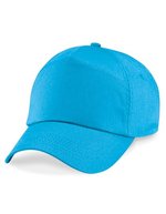 Beechfield Junior 5-Panel Cap aus Baumwolltwill, Black One Size, CB10B – Surf Bleu