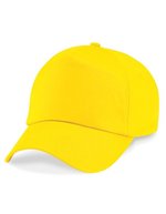 Beechfield Junior 5-Panel Cap aus Baumwolltwill, Black One Size, CB10B – Jaune