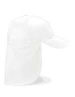 Beechfield Junior Legionnaire Cap mit Nackenschutz, French Navy One Size, CB11b – Bianco
