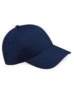 Beechfield 5 Panel Cap aus Baumwoll-Drill, Black One Size, CB15 – Marine francais