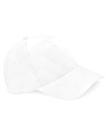 Beechfield 5 Panel Cap aus Baumwoll-Drill, Black One Size, CB15 – Blanc