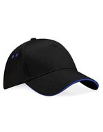 Ultimate 5 Panel Cap - Sandwich Peak – Black/Bright Royal