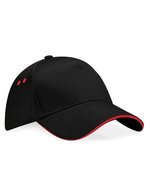 Ultimate 5 Panel Cap - Sandwich Peak – Black/Classic Red
