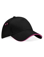 Ultimate 5 Panel Cap - Sandwich Peak – Black/Fuchsia