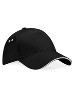 Ultimate 5 Panel Cap - Sandwich Peak – Black/Light Grey