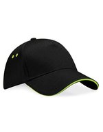 Ultimate 5 Panel Cap - Sandwich Peak – Black/Lime Green