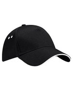 Beechfield 5-Panel-Kappe mit Sandwich-Schirm in, Black/Bright Royal One Size, CB15C – Nero/Bianco