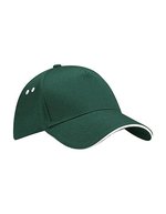 Beechfield 5-Panel-Kappe mit Sandwich-Schirm in, Black/Bright Royal One Size, CB15C – Verde bottiglia/Bianco