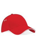 Beechfield 5-Panel-Kappe mit Sandwich-Schirm in, Black/Bright Royal One Size, CB15C – Classico Rosso/Bianco