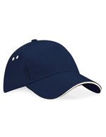 Beechfield 5-Panel-Kappe mit Sandwich-Schirm in, Black/Bright Royal One Size, CB15C – Blu navy francese/Mastice