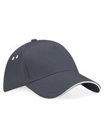 Beechfield 5-Panel-Kappe mit Sandwich-Schirm in, Black/Bright Royal One Size, CB15C – Grafite Grigio/Oyster Grigio