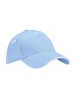 Beechfield 5-Panel-Kappe mit Sandwich-Schirm in, Black/Bright Royal One Size, CB15C – Azzurro cielo/Bianco