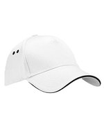 Beechfield 5-Panel-Kappe mit Sandwich-Schirm in, Black/Bright Royal One Size, CB15C – Bianco/Nero