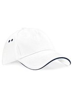 Beechfield 5-Panel-Kappe mit Sandwich-Schirm in, Black/Bright Royal One Size, CB15C – Bianco/Blu navy francese