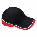 Beechfield Teamwear Competition Cap made of Cotton Twill, Black/Classic Red One Size, CB171 – image 3