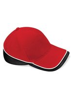 Beechfield Teamwear Competition Cap aus Baumwoll-Twill, Orange/Black One Size, CB171 – Classic Red/Black/White