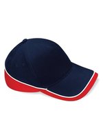 Beechfield Teamwear Competition Cap aus Baumwoll-Twill, Orange/Black One Size, CB171 – French Navy/Classic Red/White