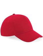 Beechfield Ultimate 6 Panel Cap aus Baumwolle – Classic Red