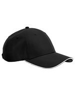 Beechfield Recycelte Polyester Sport-Tech Kappe – Black/White