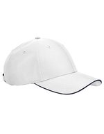 Beechfield Recycelte Polyester Sport-Tech Kappe, Black/White One Size, CB195R – Blanc/Marine francais