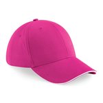 Beechfield Athleisure 6-Panel Cap mit Belüftung, Black/Classic Red One Size, CB20 – Bild 3