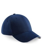 Beechfield Athleisure 6-Panel Cap mit Belüftung, Black/Classic Red One Size, CB20 – French Navy/White