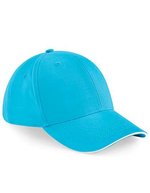 Beechfield Athleisure 6-Panel Cap mit Belüftung, Black/Classic Red One Size, CB20 – Surf Blue/White