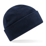 Beechfield Recycelte Fleece Beanie mit Umschlag, Black One Size, CB243R – Bild 1