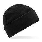 Beechfield Recycelte Fleece Beanie mit Umschlag, Black One Size, CB243R – Bild 3