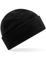 Beechfield Recycelte Fleece Beanie mit Umschlag, Black One Size, CB243R – Bild 2