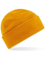 Beechfield Recycelte Fleece Beanie mit Umschlag, Black One Size, CB243R – Mustard