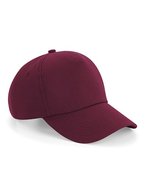 Beechfield Authentische 5-Panel Kappe aus Twill, Black One Size, CB25 – Burgundy
