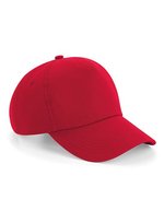 Beechfield Authentische 5-Panel Kappe aus Twill, Black One Size, CB25 – Classic Red