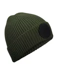 Circular Fashion Patch Beanie – Olive Green/Black