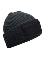 Zip Patch Beanie – Grafite Grigio/Nero