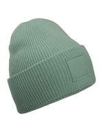 Deep Cuffed Tonal Patch Beanie – Poussiereux Vert