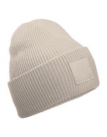 Deep Cuffed Tonal Patch Beanie – Naturel Pierre