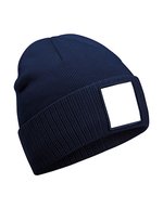 Appliqué Patch Beanie – Oxford Navy/White