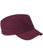 Beechfield Army Cap aus gewaschener Baumwolle – Burgundy
