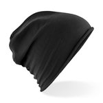Beechfield Jersey Beanie mit Rollsaum und Elasthan, Black One Size, CB361 – Bild 3