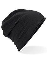 Beechfield Jersey Beanie mit Rollsaum und Elasthan, Black One Size, CB361 – Bild 2