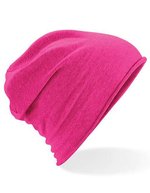 Beechfield Jersey Beanie mit Rollsaum und Elasthan, Black One Size, CB361 – Fucsia