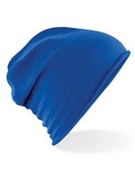 Beechfield Jersey Beanie mit Rollsaum und Elasthan, Black One Size, CB361 – Reale