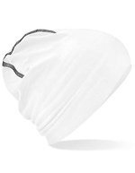 Beechfield Doppellagiger Baumwoll-Beanie Hemsedal, Black/Black One Size, CB366 – White/Black